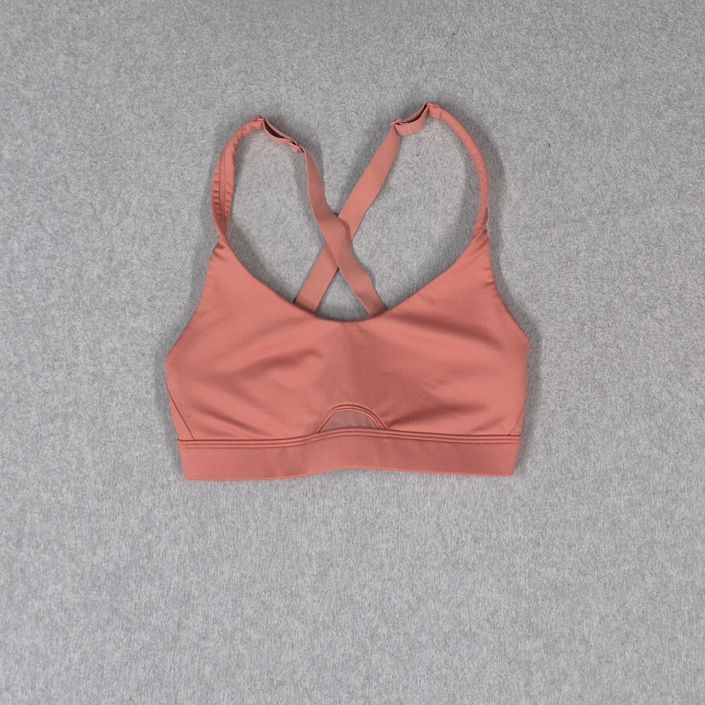 Victoria Sport Women Sports Bra XS Pink Wireless Mesh Knit Strap Crossback READ